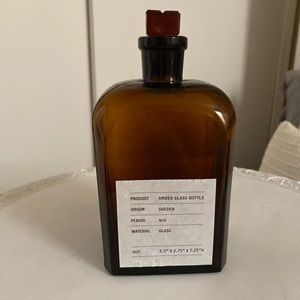 LARGE AMBER GLASS APOTHECARY BOTTLE NEW NEVER USED